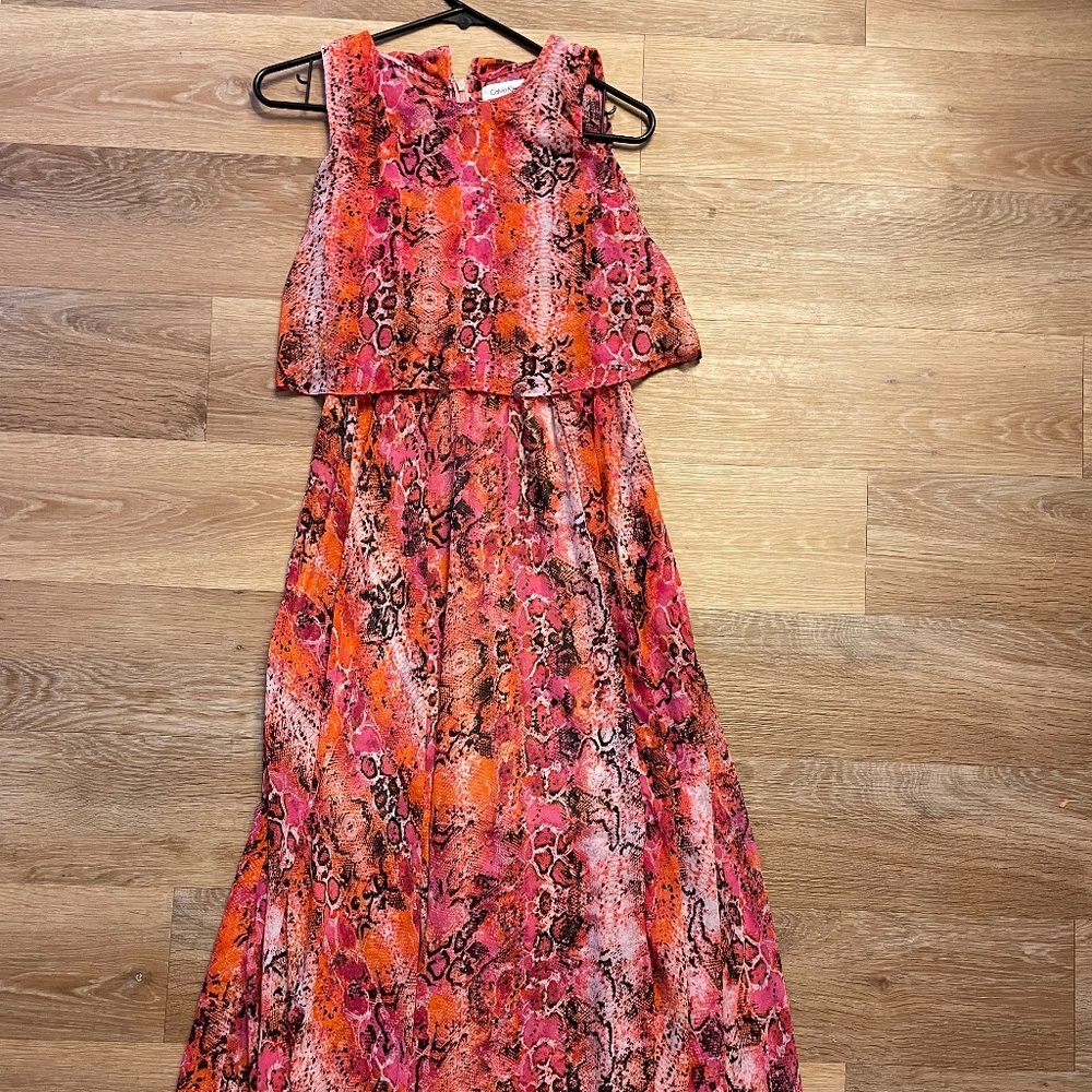 Long flowing dress Snake skin print